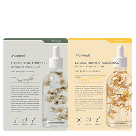 แพ็คคู่ Mamonde มาสก์ชีส สูตร evening primrose nourishing 25ml + eoseongcho porecare 25 ml